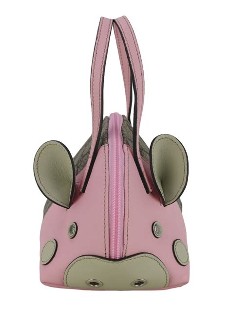 gucci gg supreme monogram children's zoo pig pink|Gucci GG Monogram Mini Zoo Bird Pink Mini Tote .